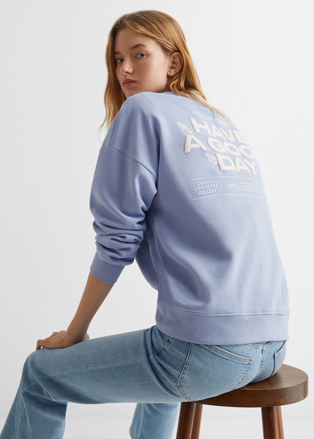 Printed message sweatshirt - Details of the article 2