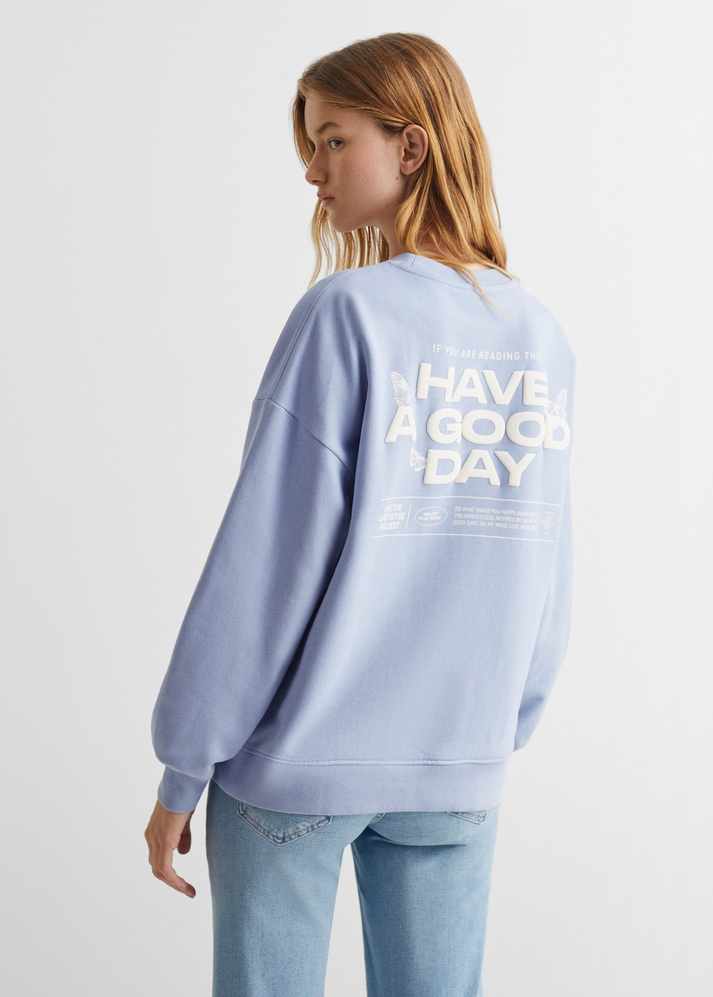 Printed message sweatshirt - Reverse of the article