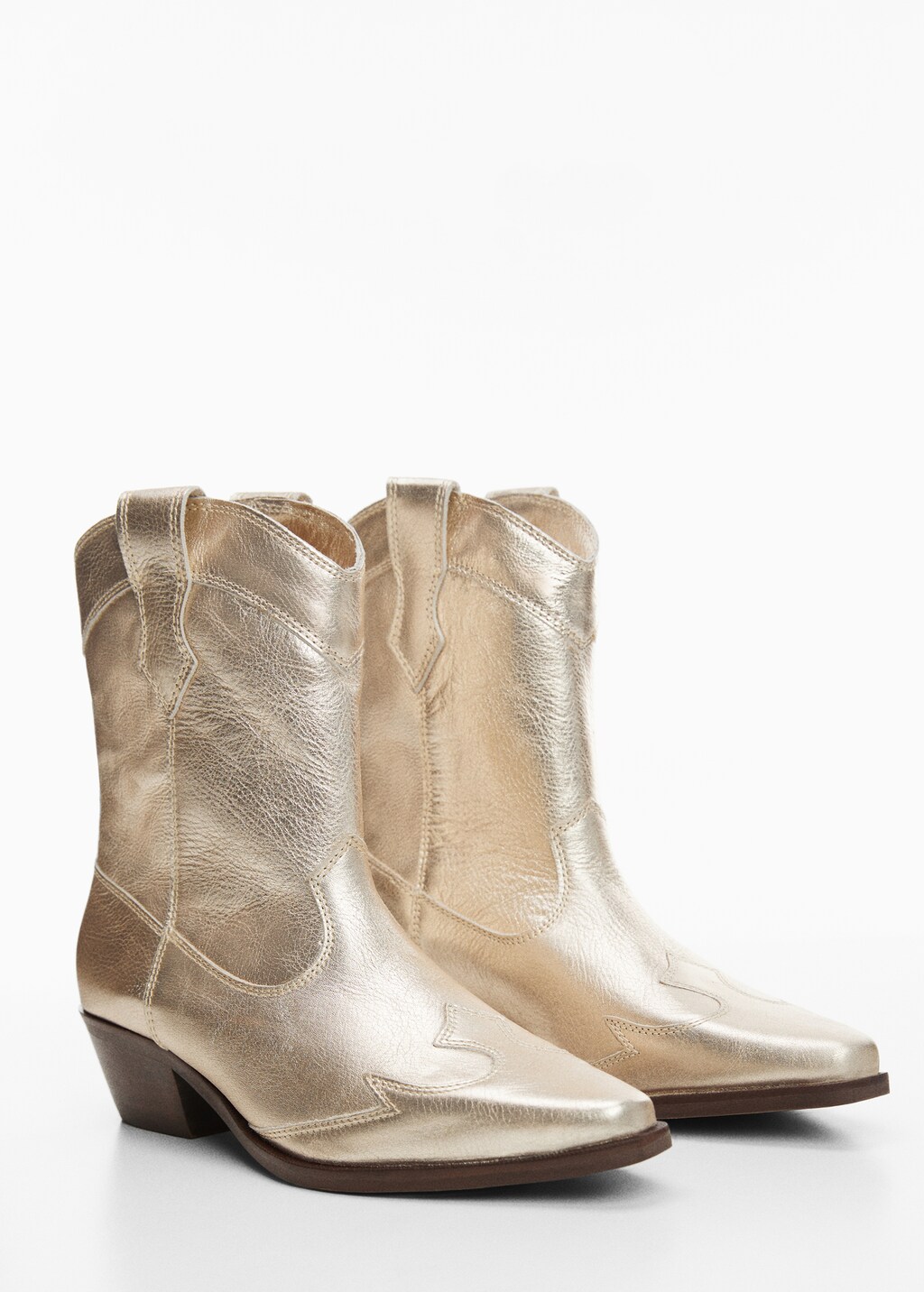 Bottines cuir cowboy - Plan moyen