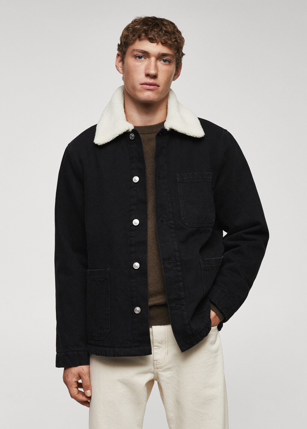 MANGO shearling deals sherpa jacket