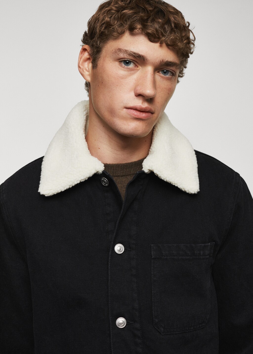 Shearling denim jacket - Details of the article 1