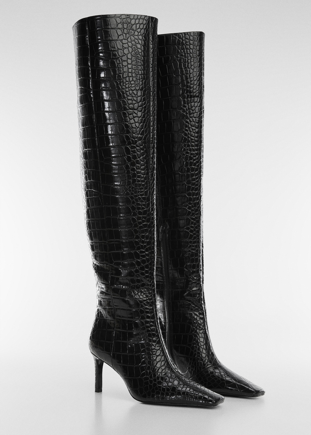 Coco-effect heeled boots - Medium plane