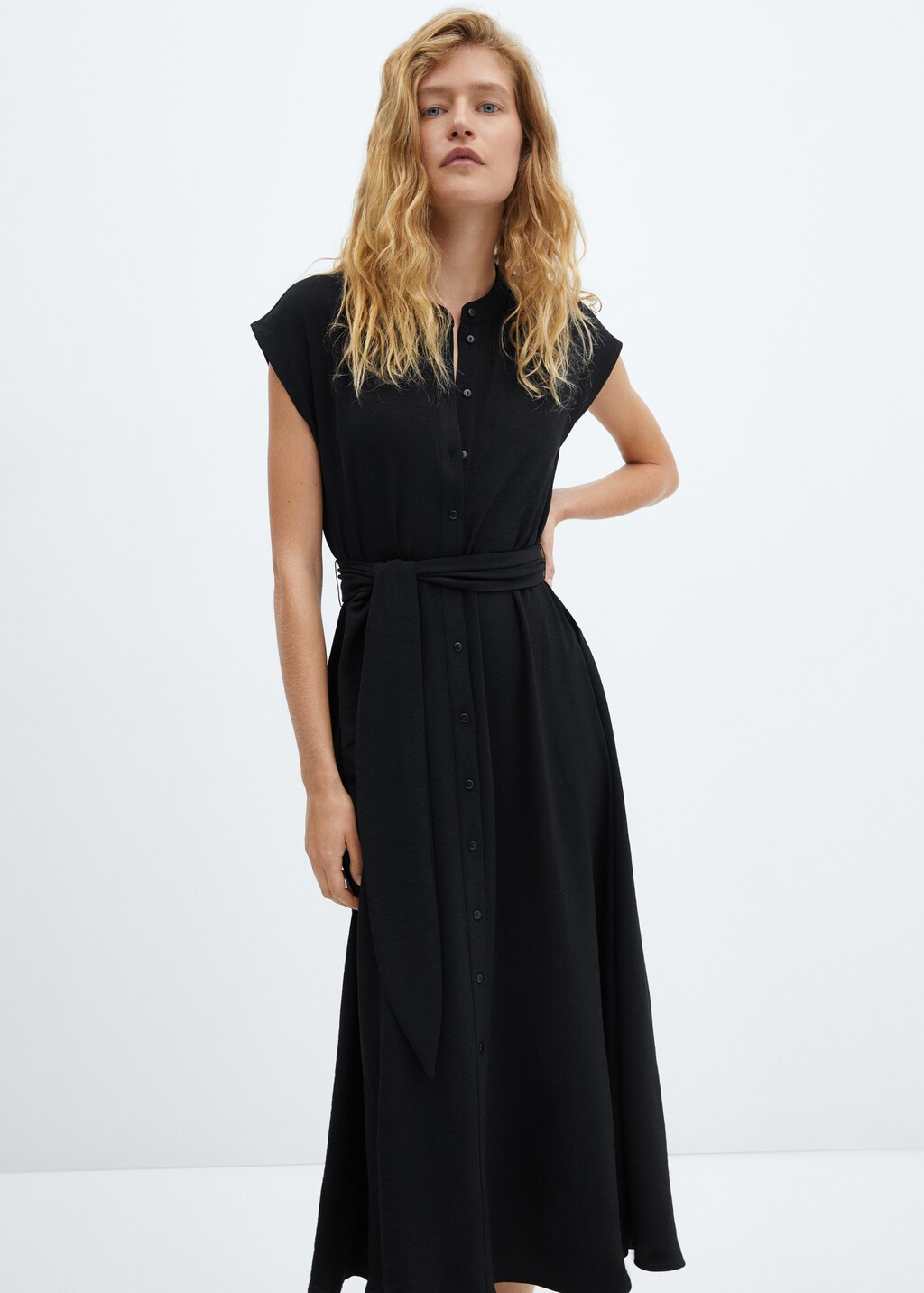 Midi shirt dress - Woman | MANGO OUTLET USA