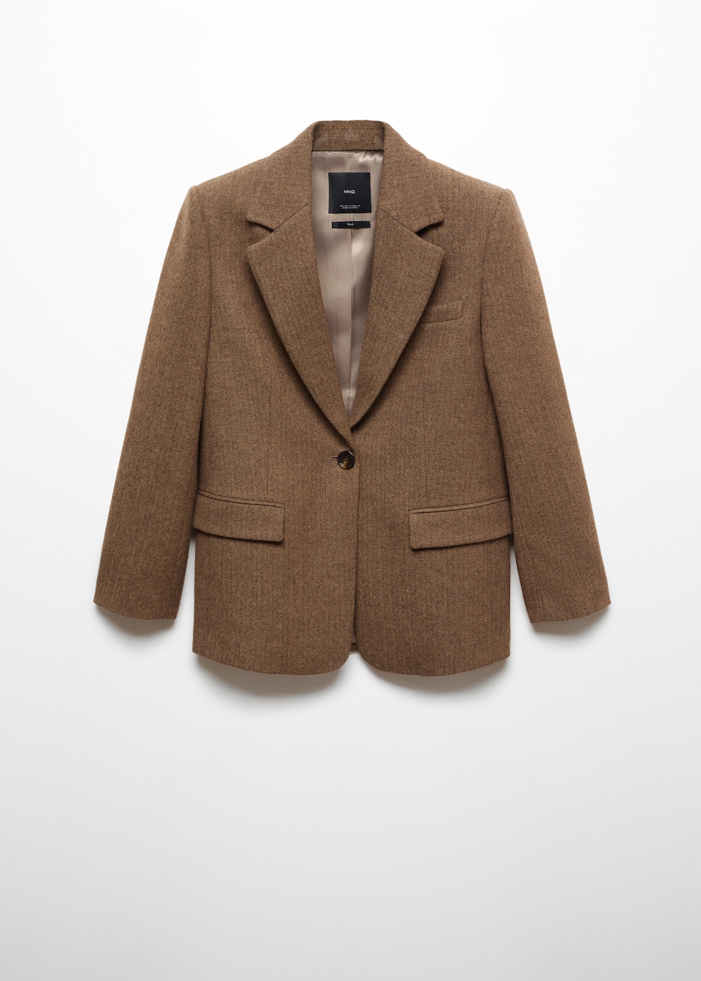 Herringbone wool-blend blazer - Article without model