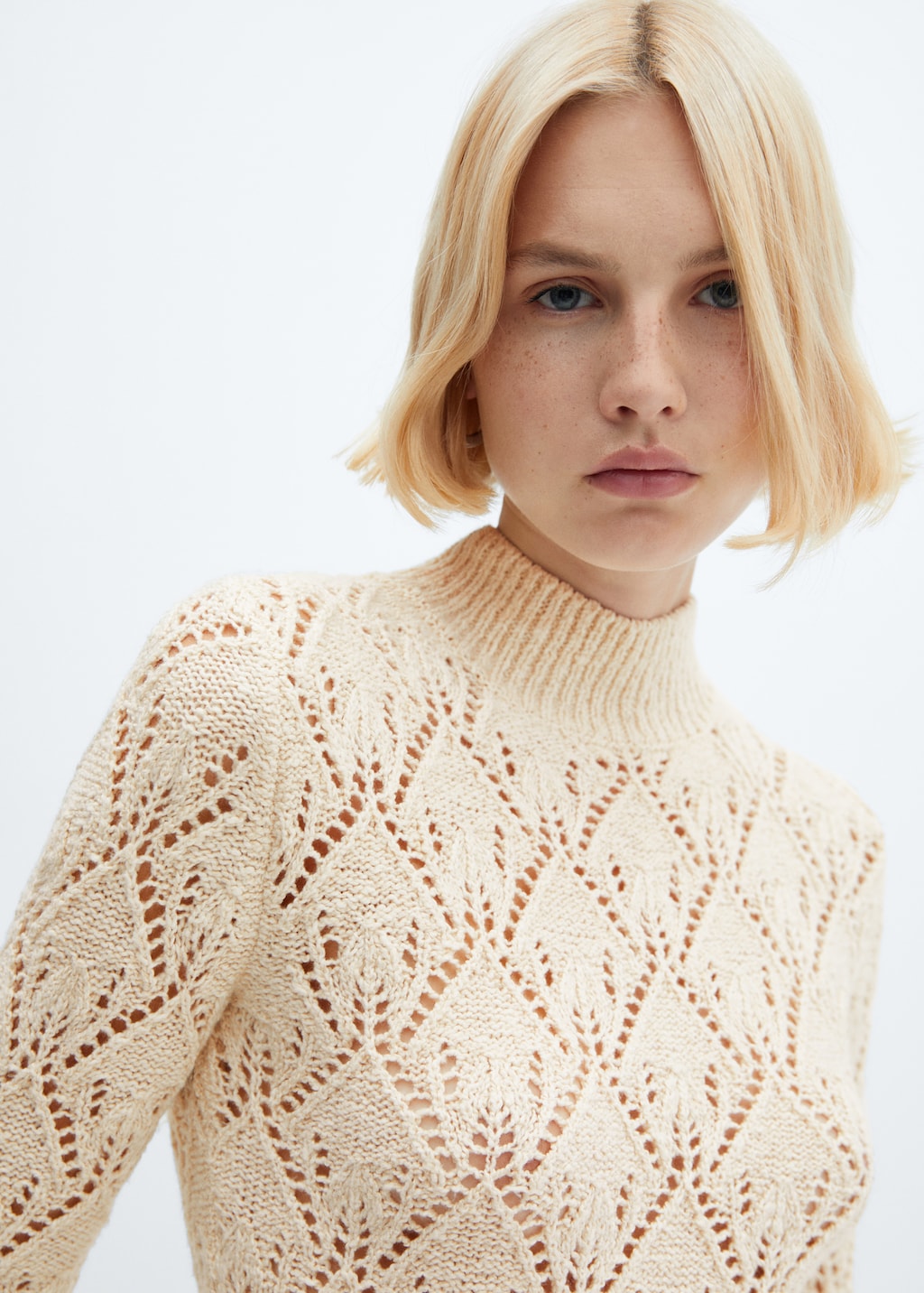 Knitted dress openwork details - Details of the article 1