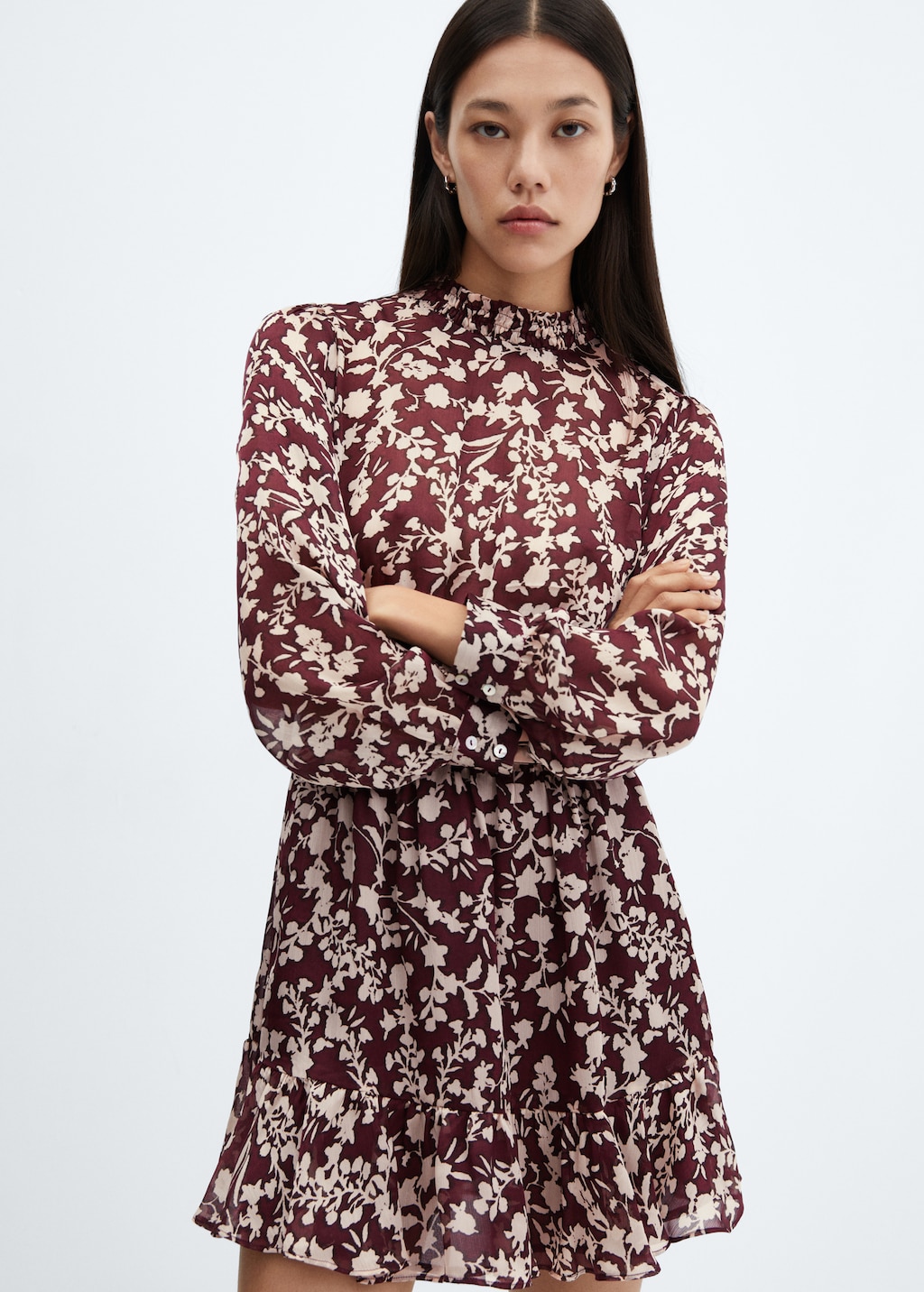 Flowy flower printed dress - Medium plane