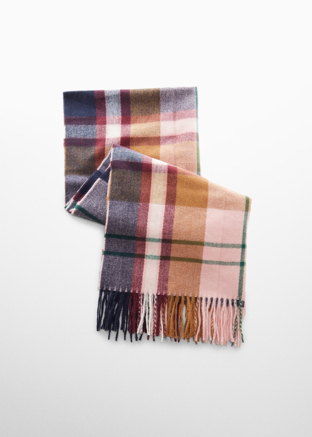 Fringed check scarf - Article without model