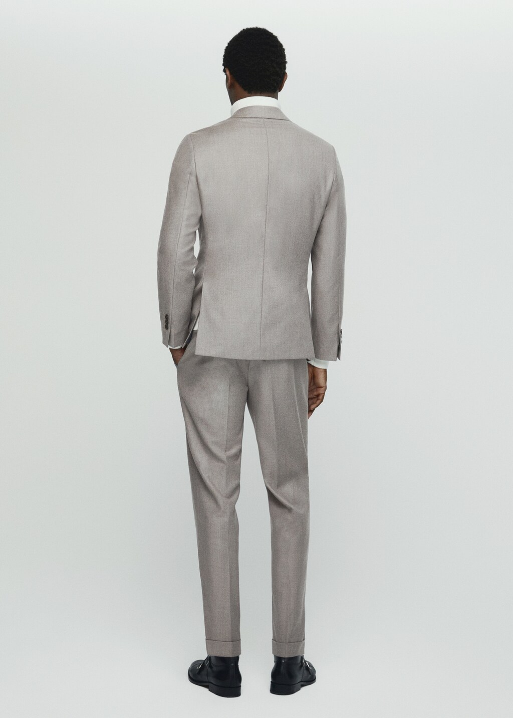 Virgin wool double-breasted suit jacket - Reverse of the article