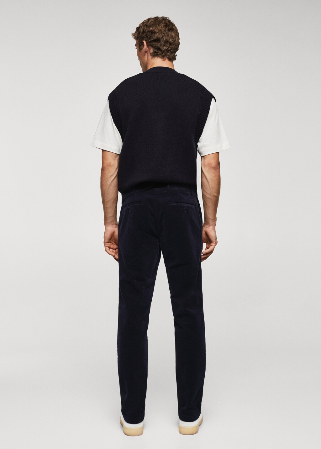 Slim-fit micro-corduroy trousers - Reverse of the article