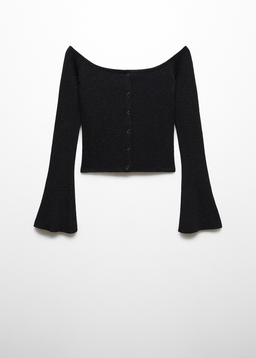 Off-the-shoulder lurex cardigan - Article without model