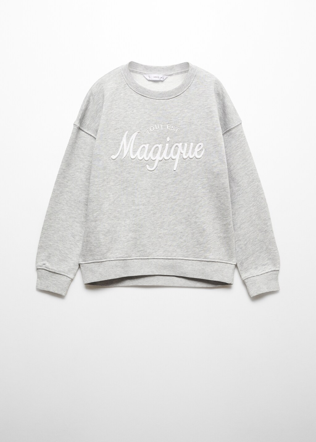 Embroidered message sweatshirt - Article without model