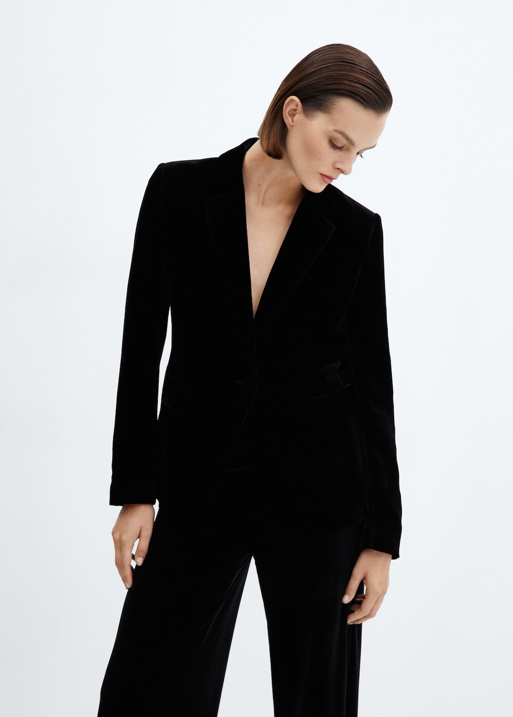 Velvet suit blazer - Medium plane