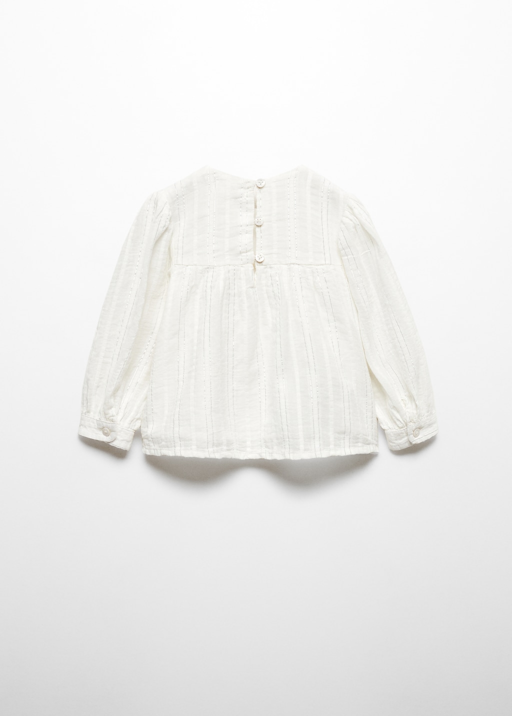 Striped cotton blouse - Reverse of the article