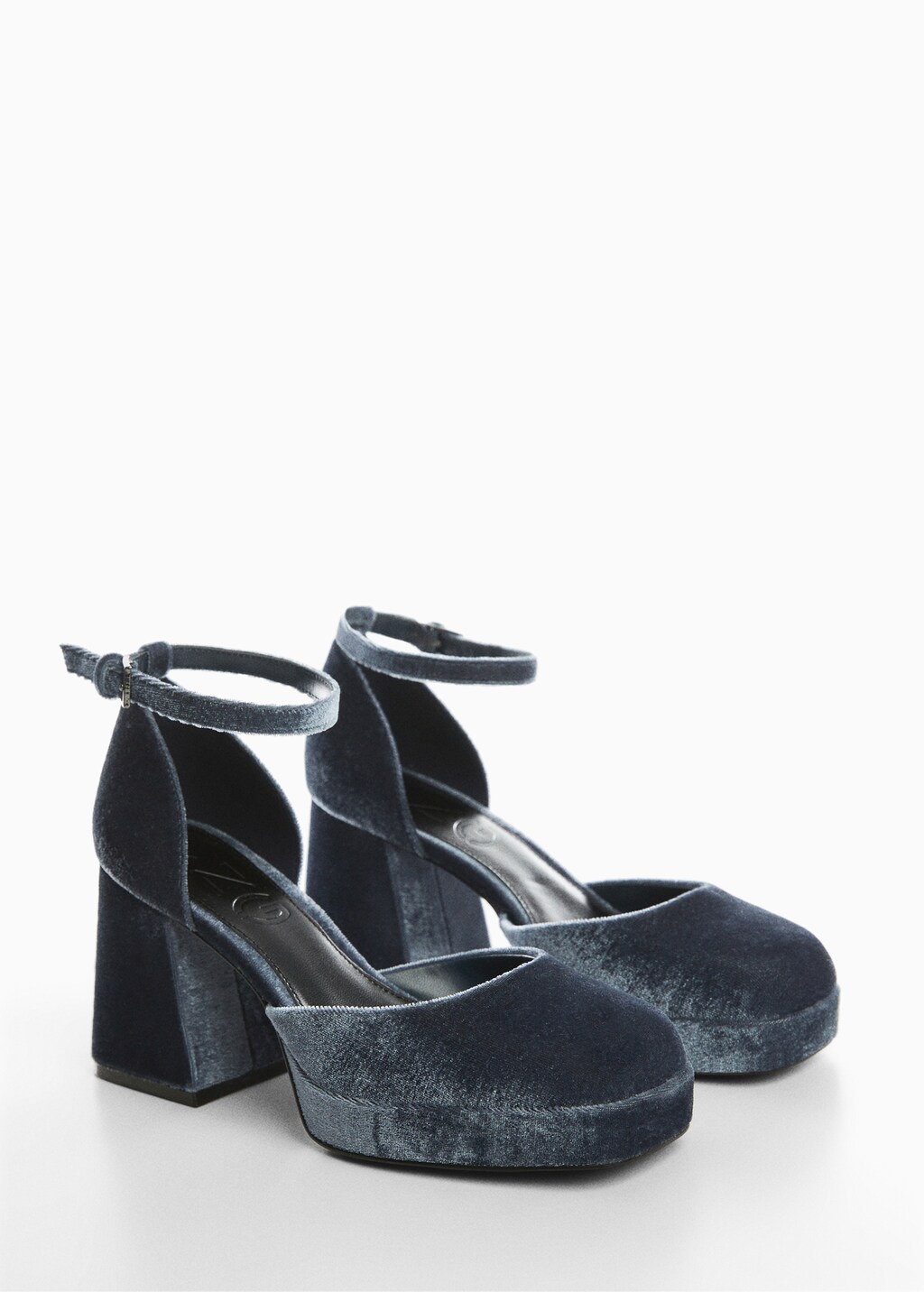 Velvet heeled shoes - Medium plane