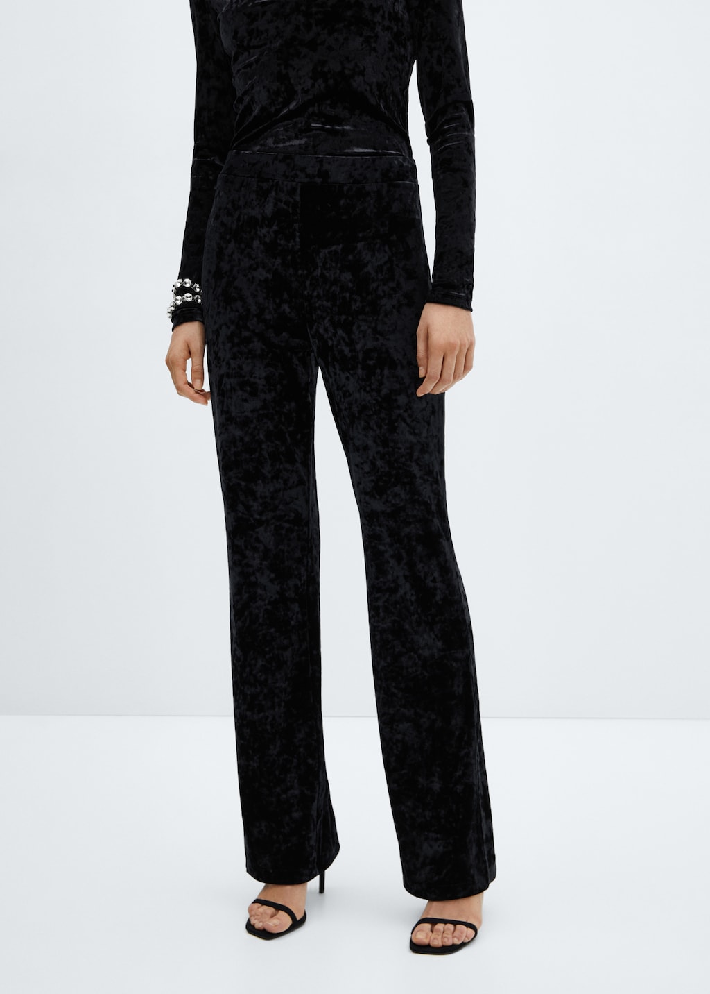 Pantalon droit en velours - Plan moyen