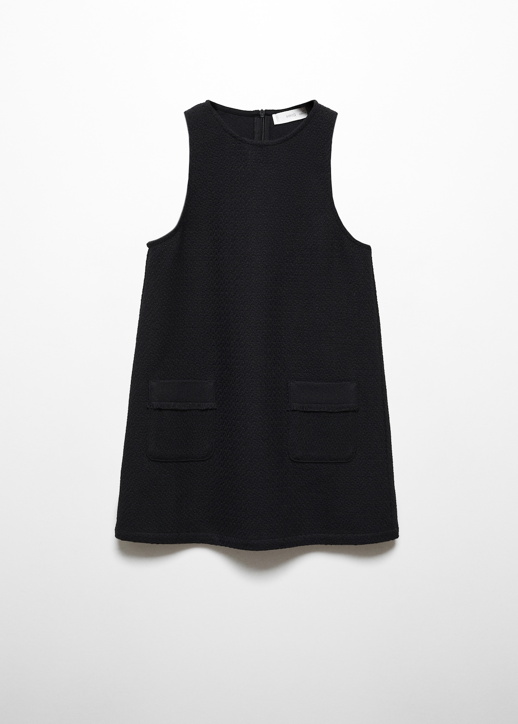 Cotton-blend textured pinafore dress - Article without model