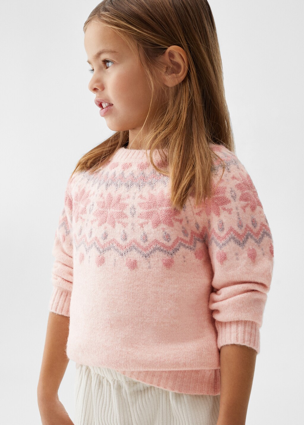 Pull-over maille jacquard - Plan moyen