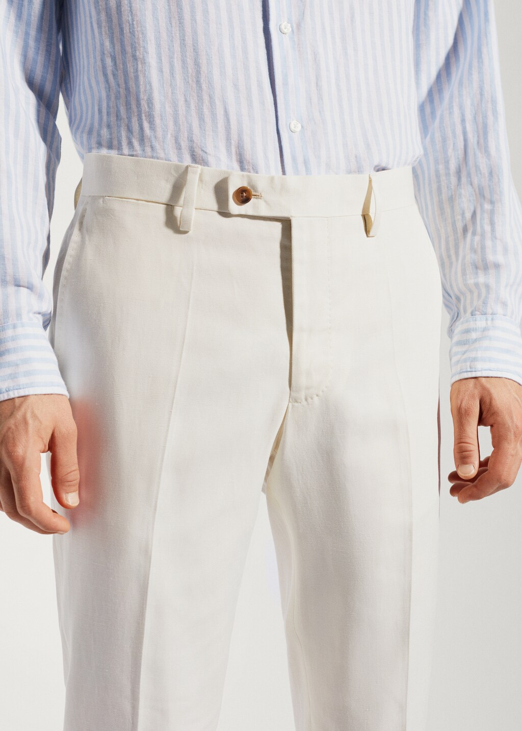 100% linen suit trousers - Details of the article 1