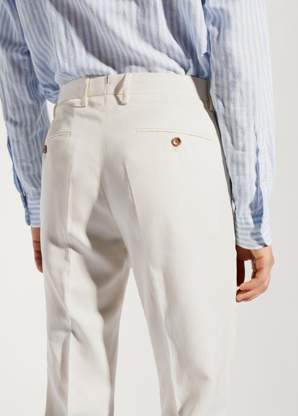 100% linen suit trousers - Details of the article 2