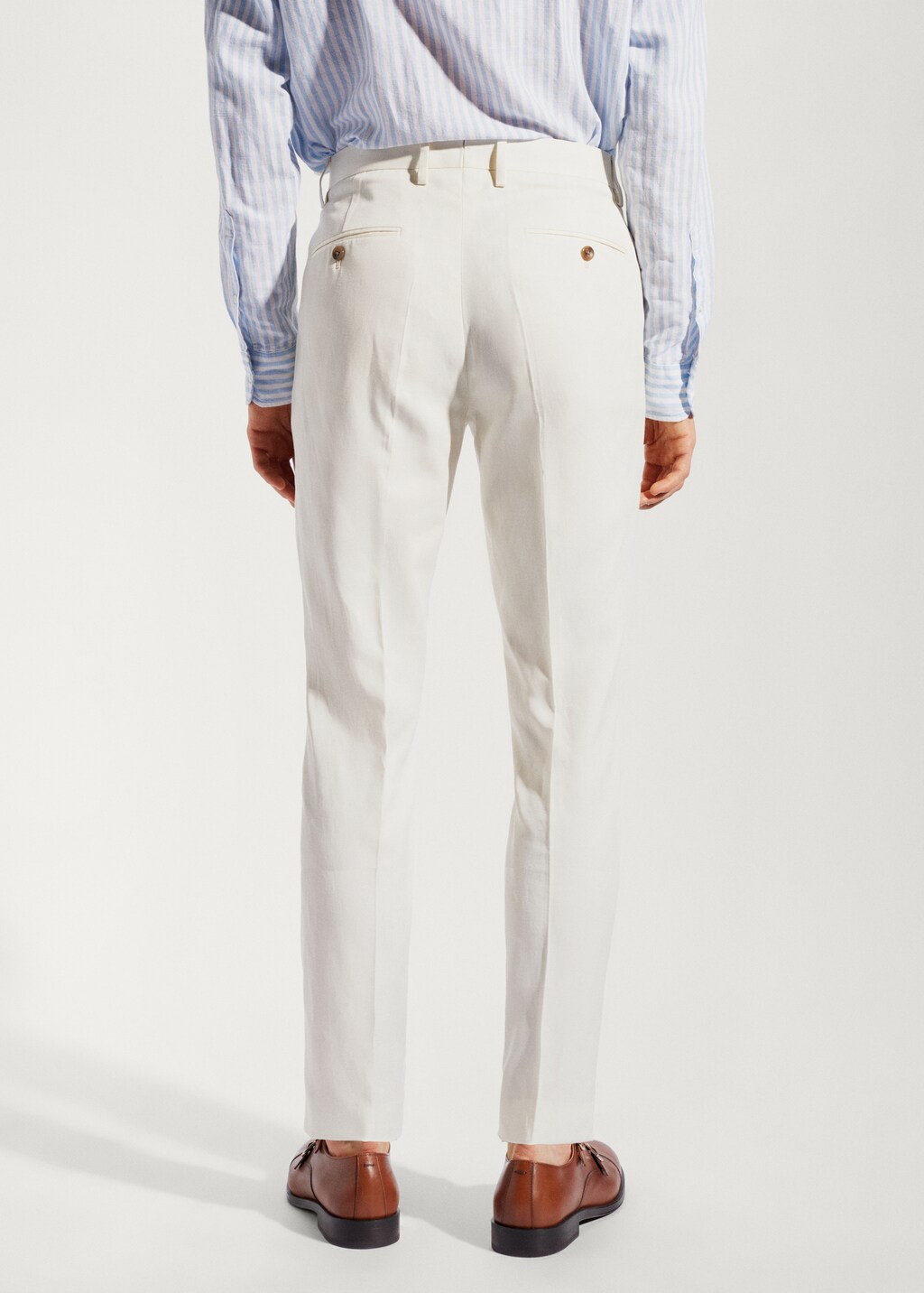 100% linen suit trousers - Reverse of the article