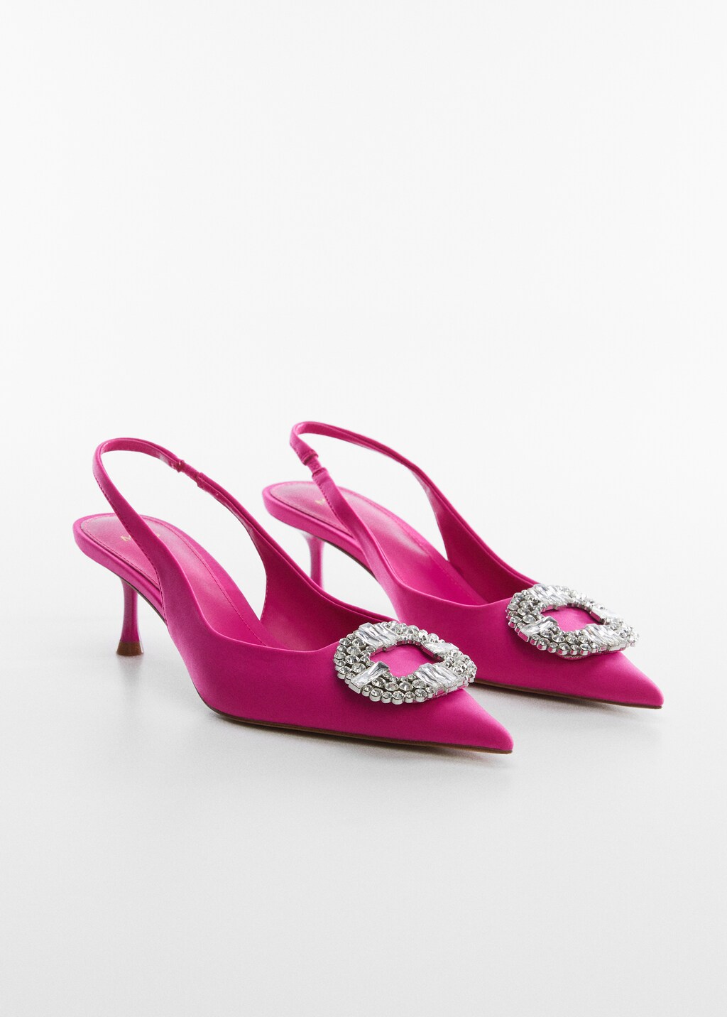 Pointed shoes with rhinestone detail - Medium plane