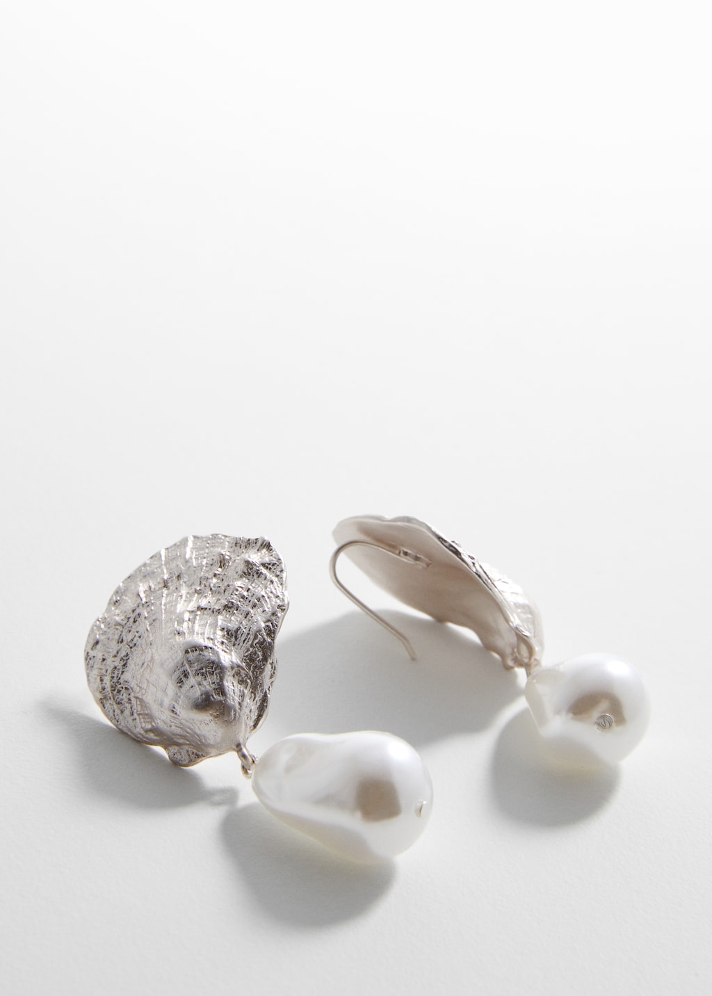 Pearl shell earrings - Medium plane