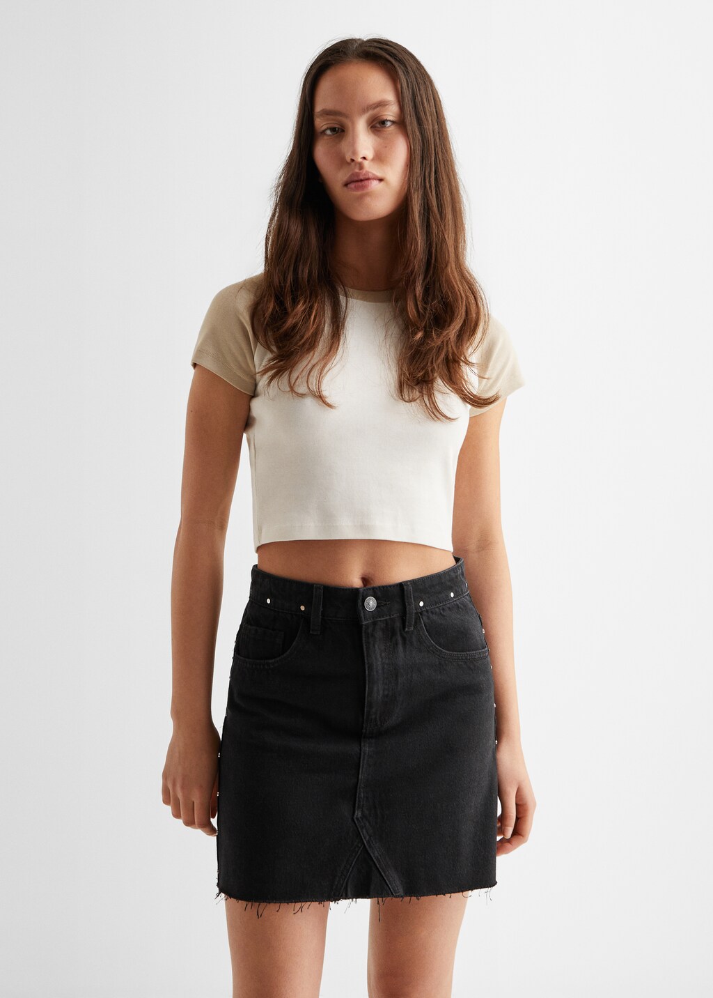 Denim mini-skirt - Medium plane