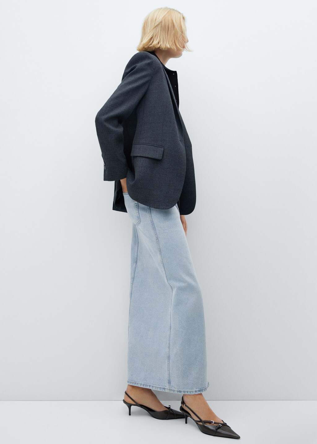 Slit denim skirt - Details of the article 2