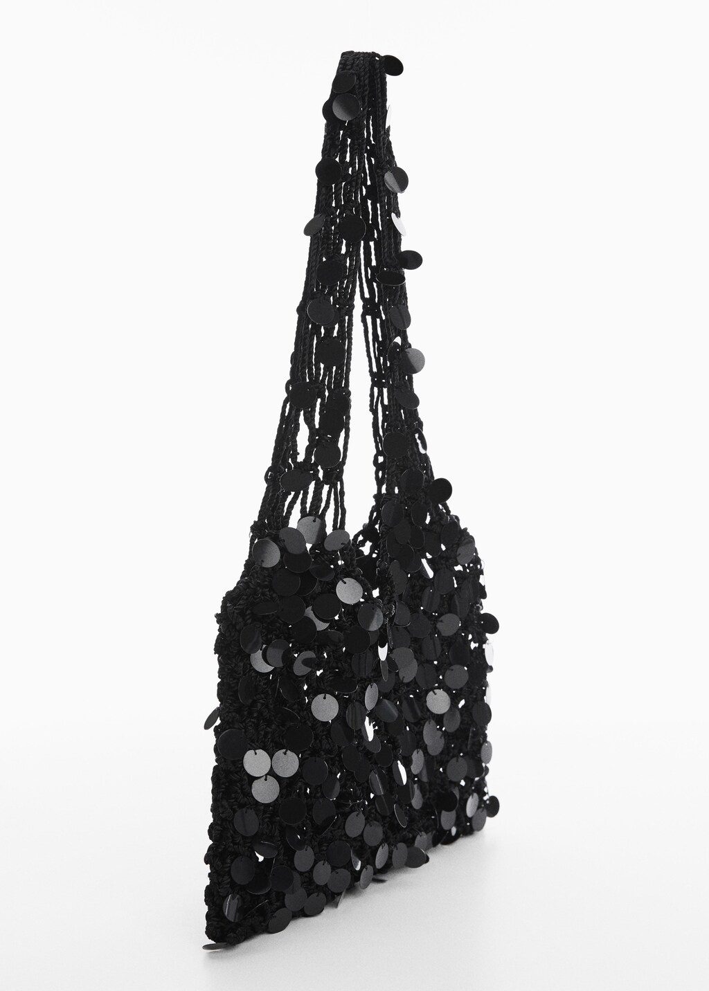 Sequined net bag - Medium plane