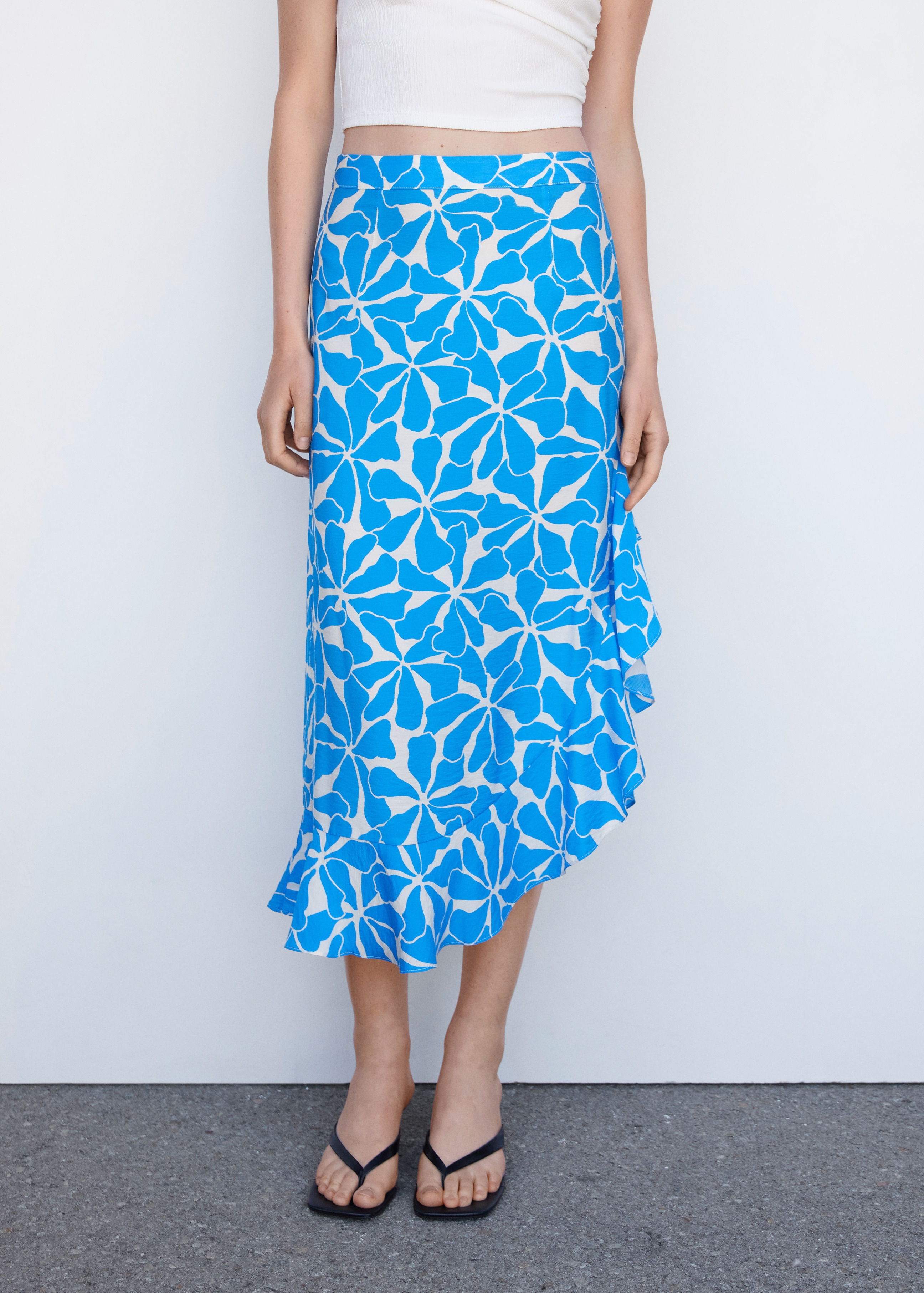 Asymmetrical printed skirt - Medium plane