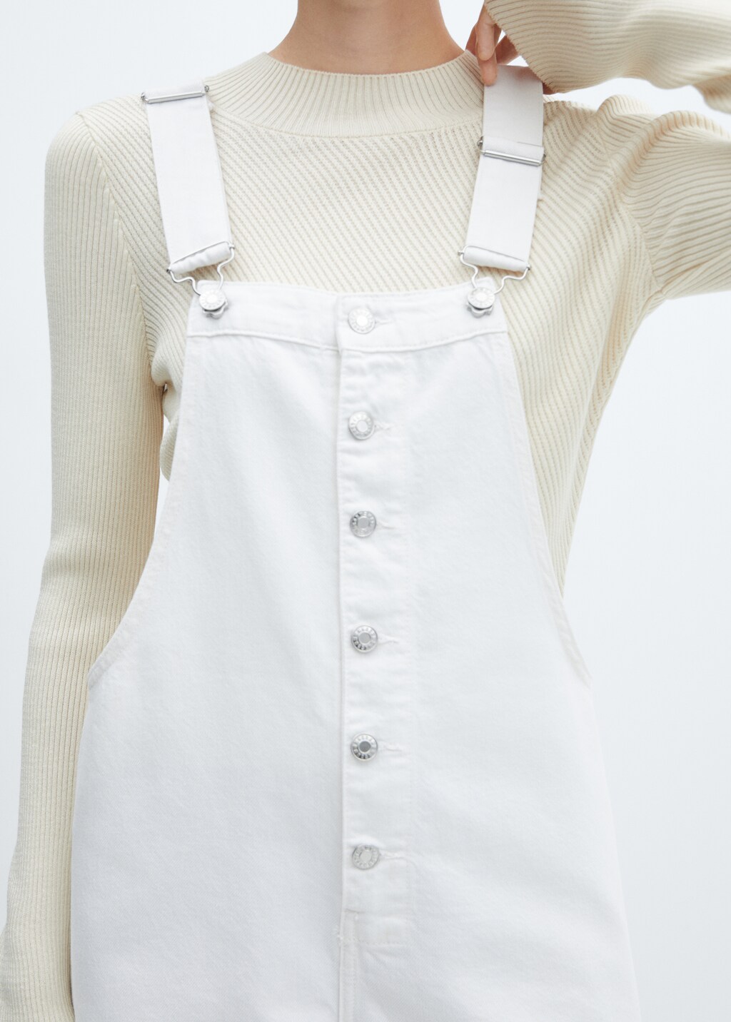 Denim button-down dungarees - Details of the article 6