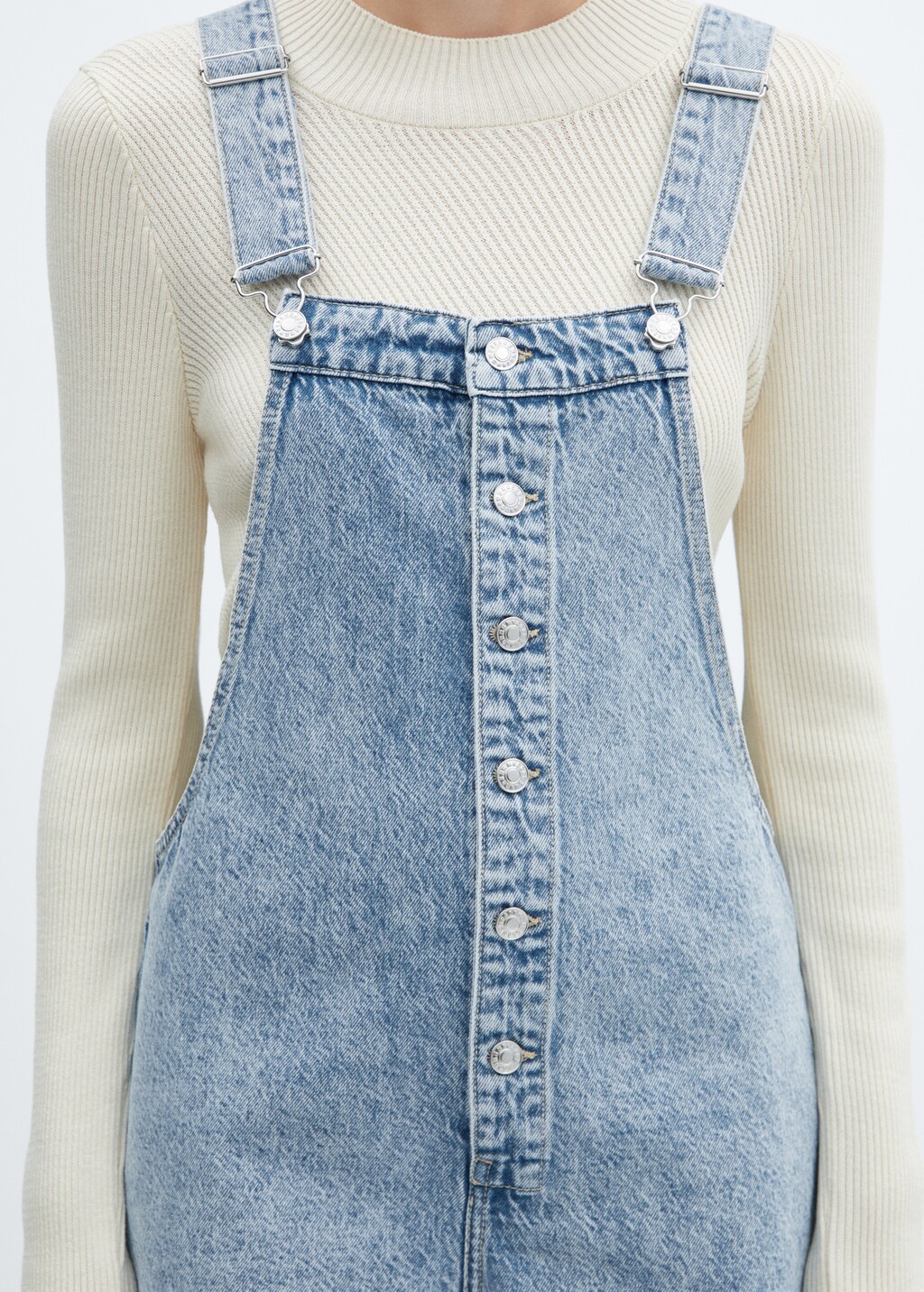 Denim button-down dungarees - Details of the article 6