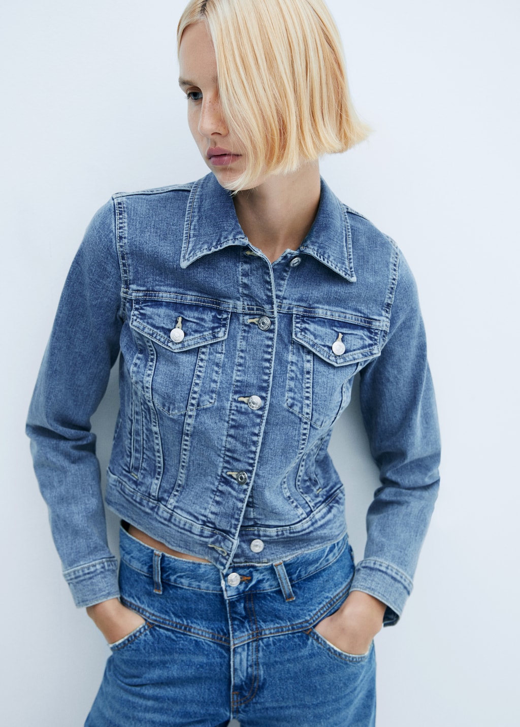 Pocketed denim jacket - Medium plane