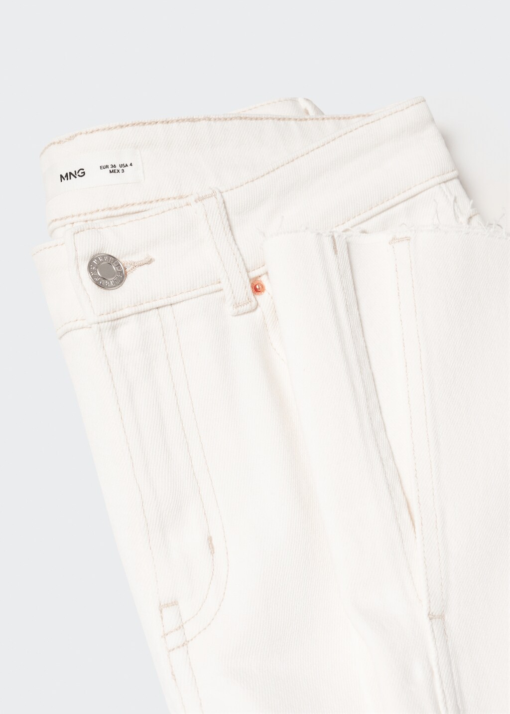 Straight-fit mid-rise jeans met splitten - Detail van het artikel 8