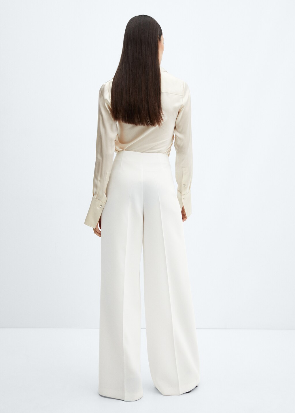 High-waist palazzo trousers - Reverse of the article