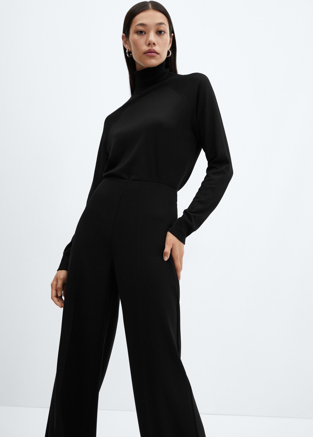 High-waist palazzo trousers - Details of the article 1