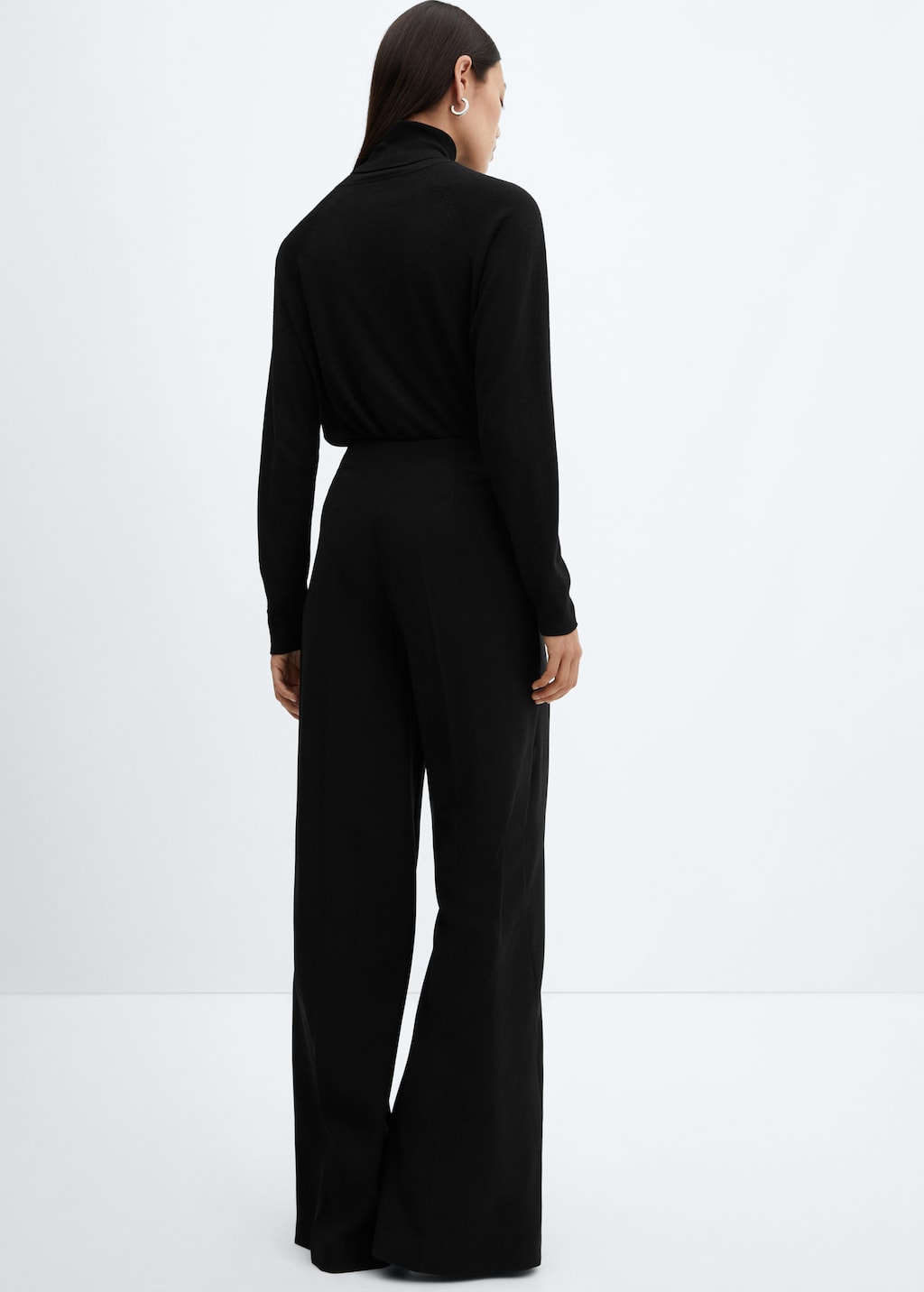 High-waist palazzo trousers - Reverse of the article