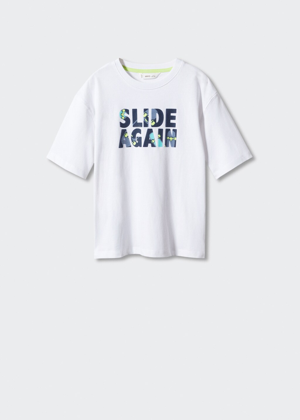 Printed embossed letters t-shirt - Article without model