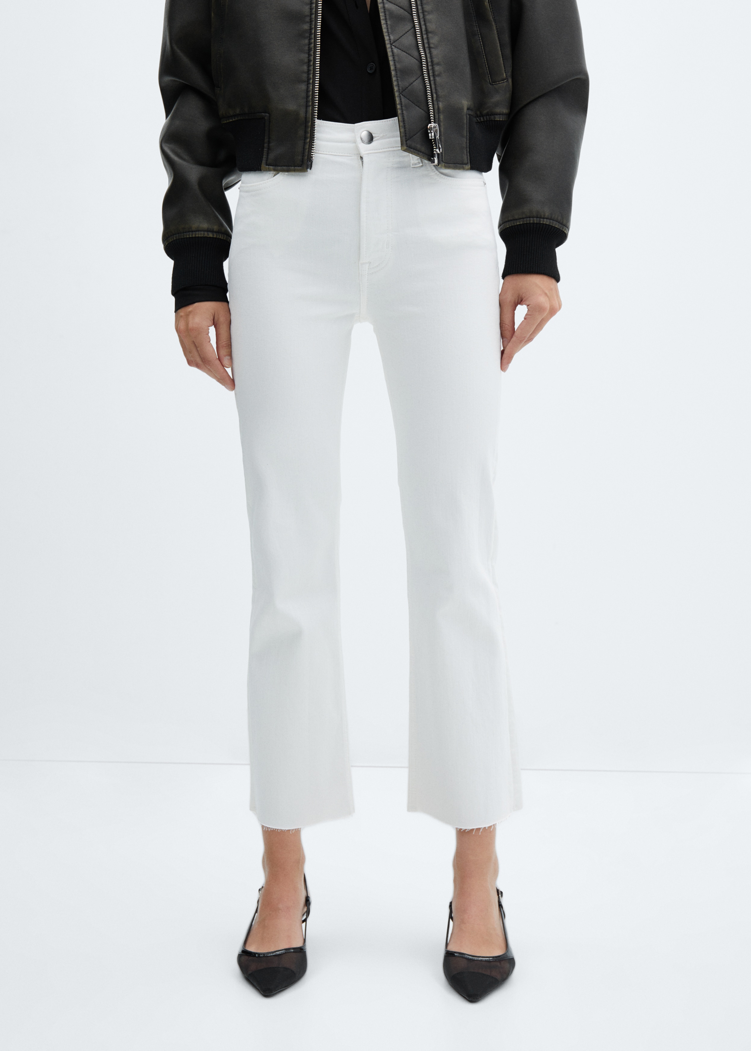 Crop flared jeans - Medium plane