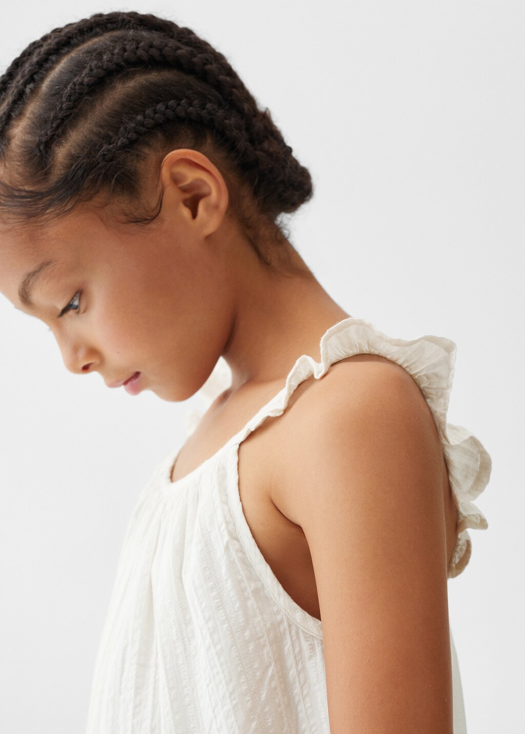 Frill cotton dress - Details of the article 1