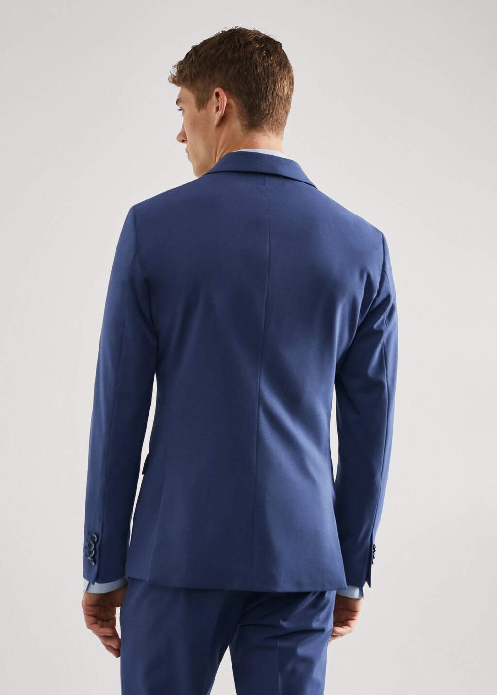 Super slim-fit blazer van stretch stof - Achterkant van het artikel