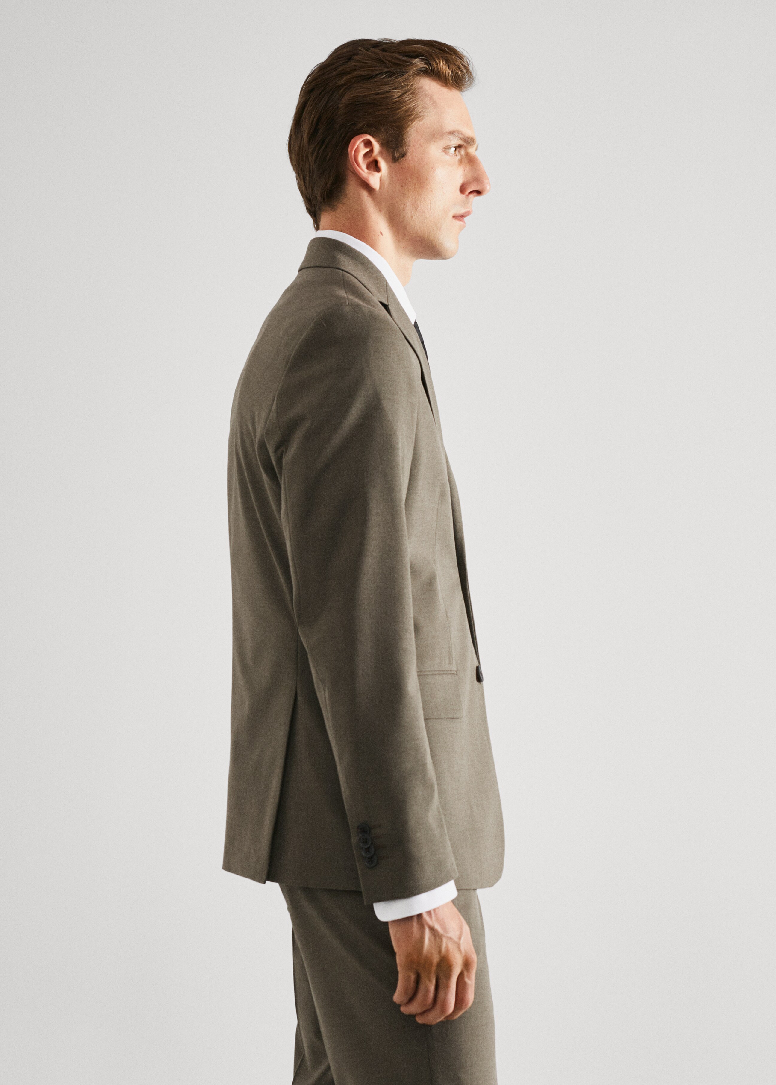 Stretch fabric slim-fit suit jacket - Details of the article 2