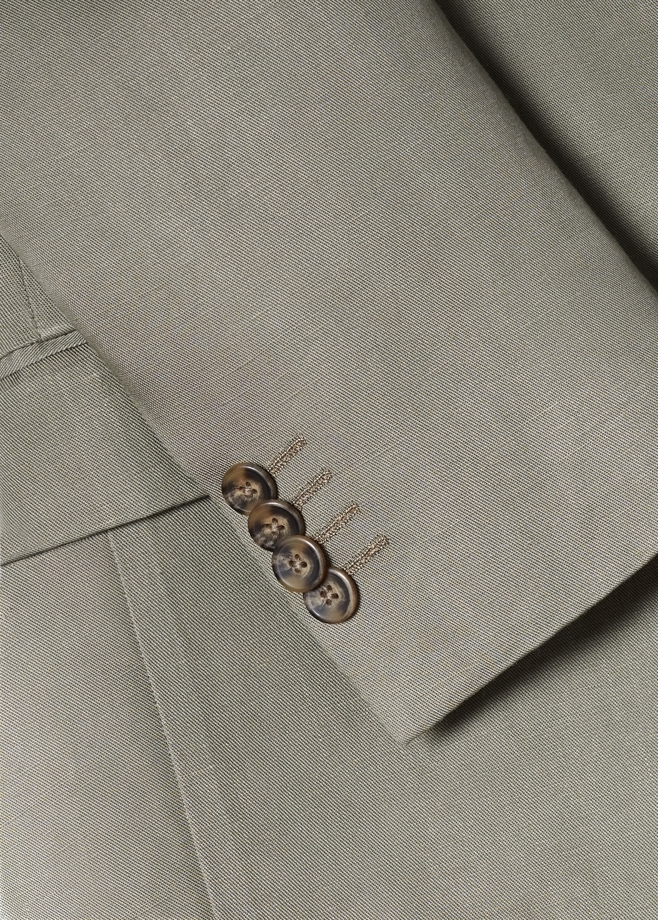 Slim fit linen suit blazer - Details of the article 0