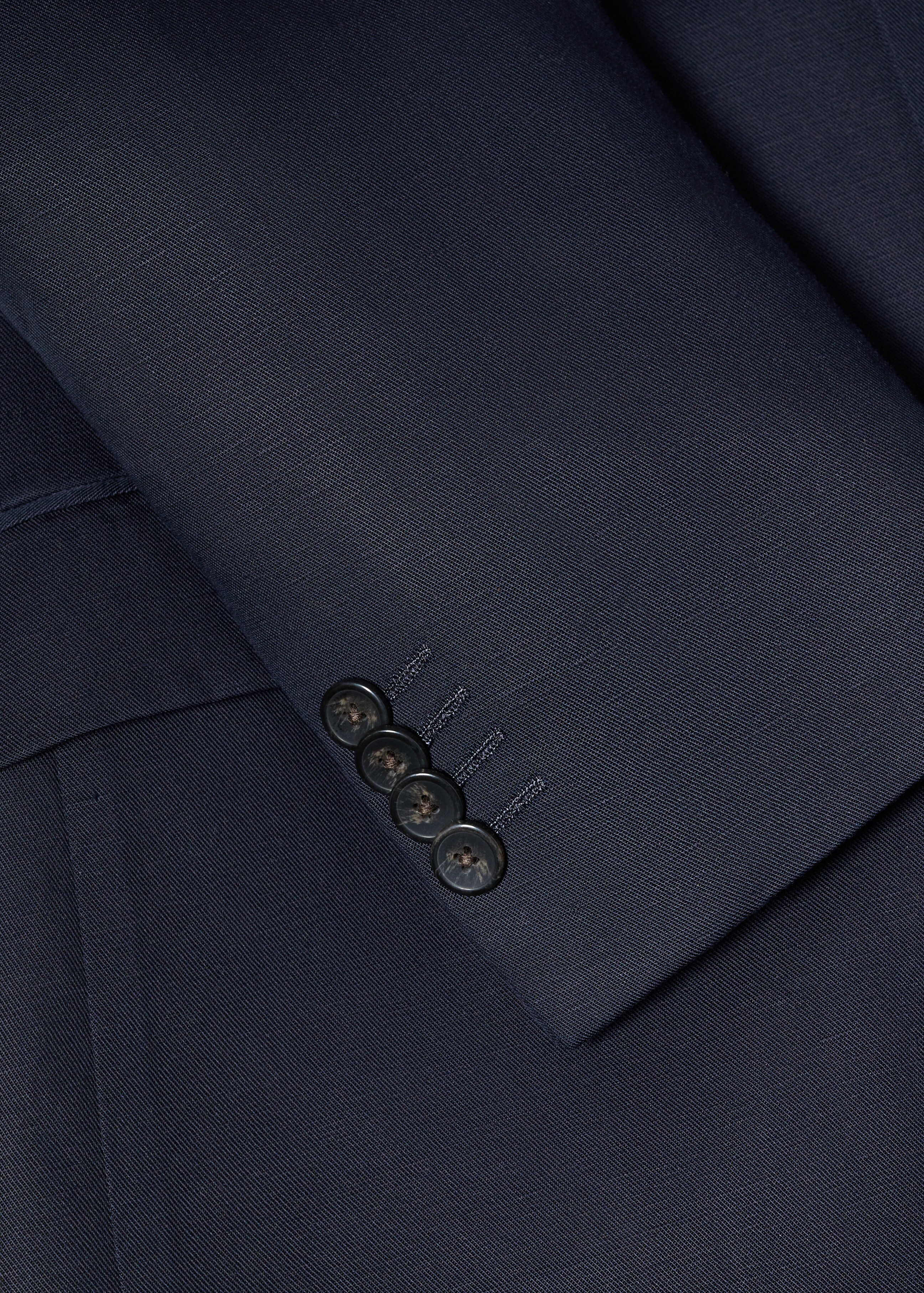 Slim fit linen suit blazer - Details of the article 8