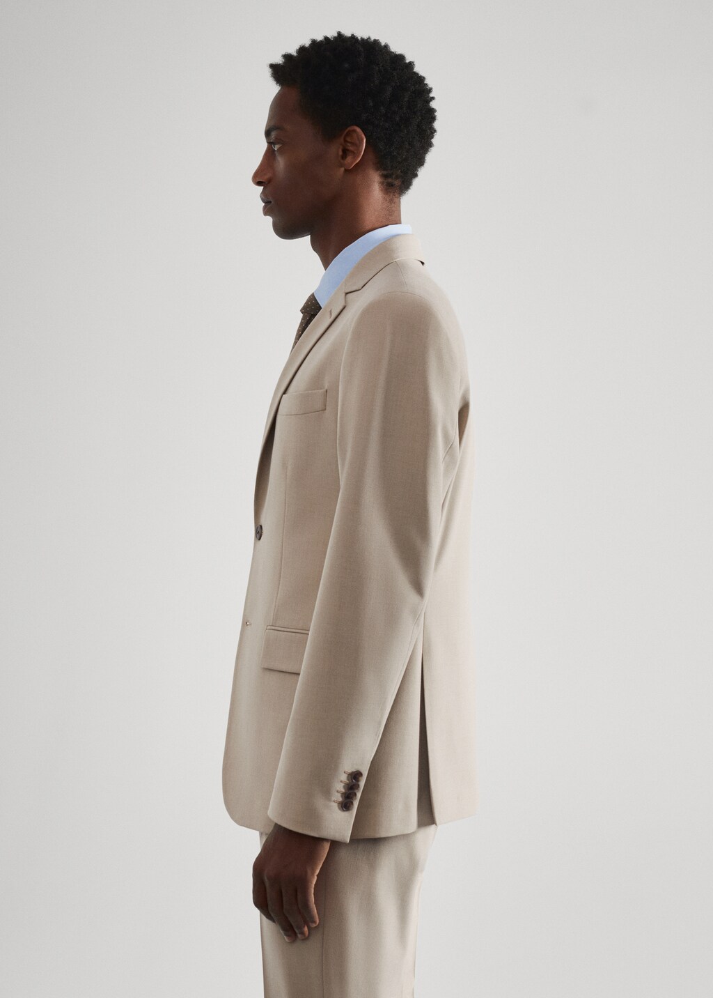 Stretch fabric slim-fit suit jacket - Details of the article 6