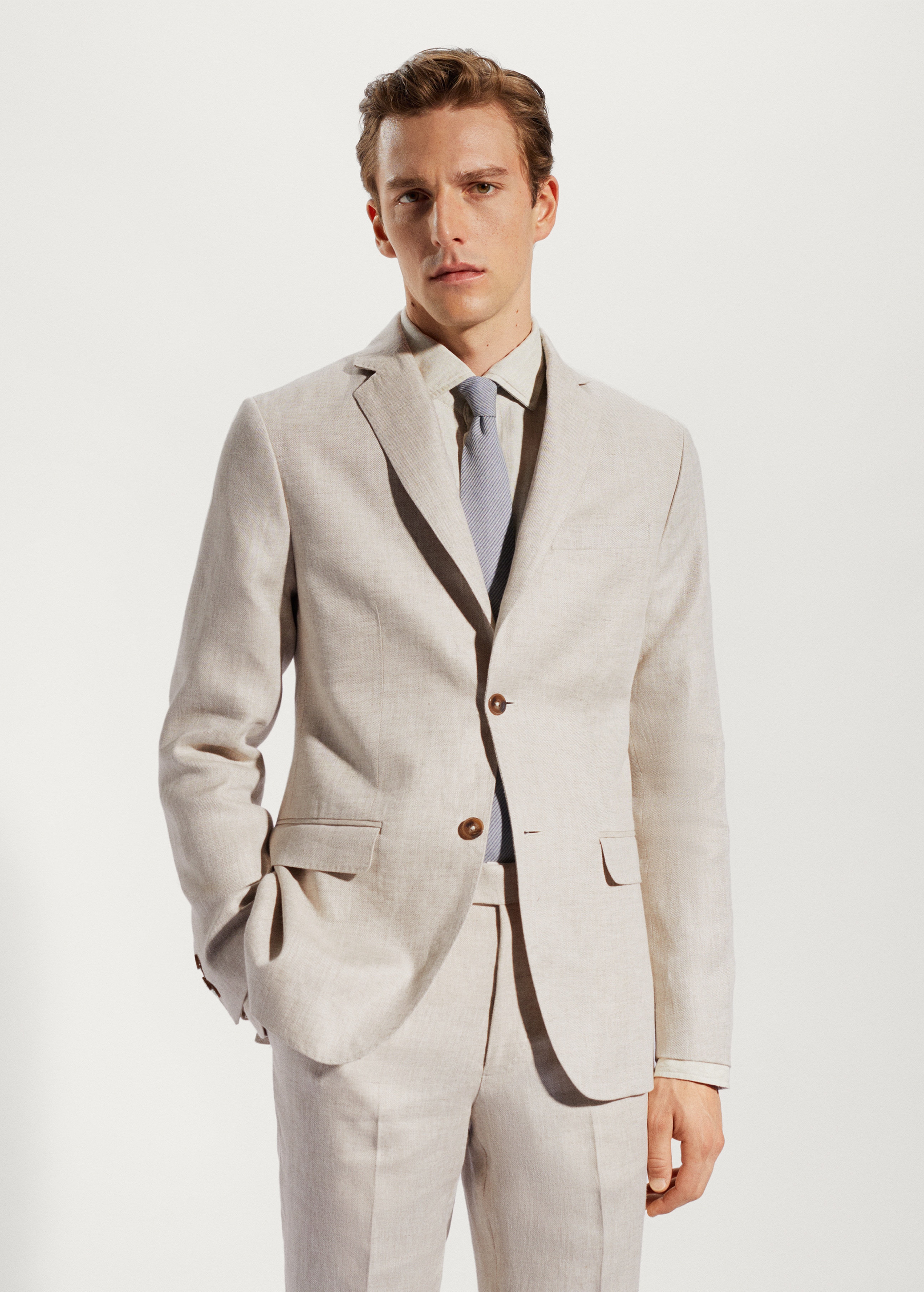 Blazer suit 100% linen - Medium plane