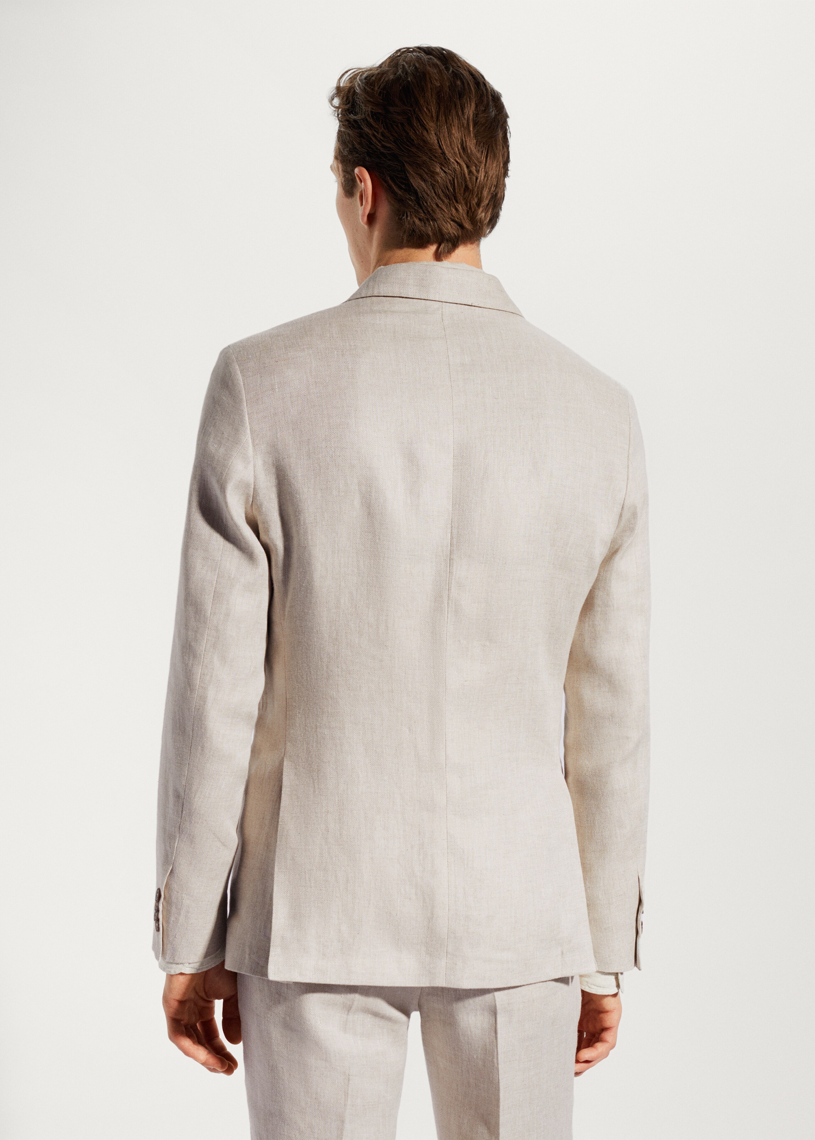 100% linen suit blazer - Reverse of the article