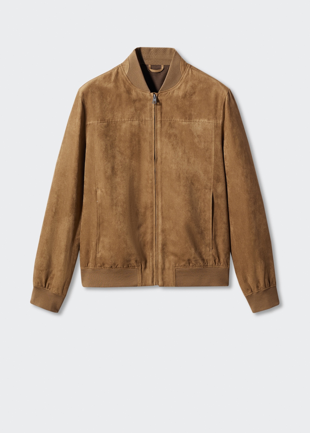 Suede-effect bomber jacket - Article without model