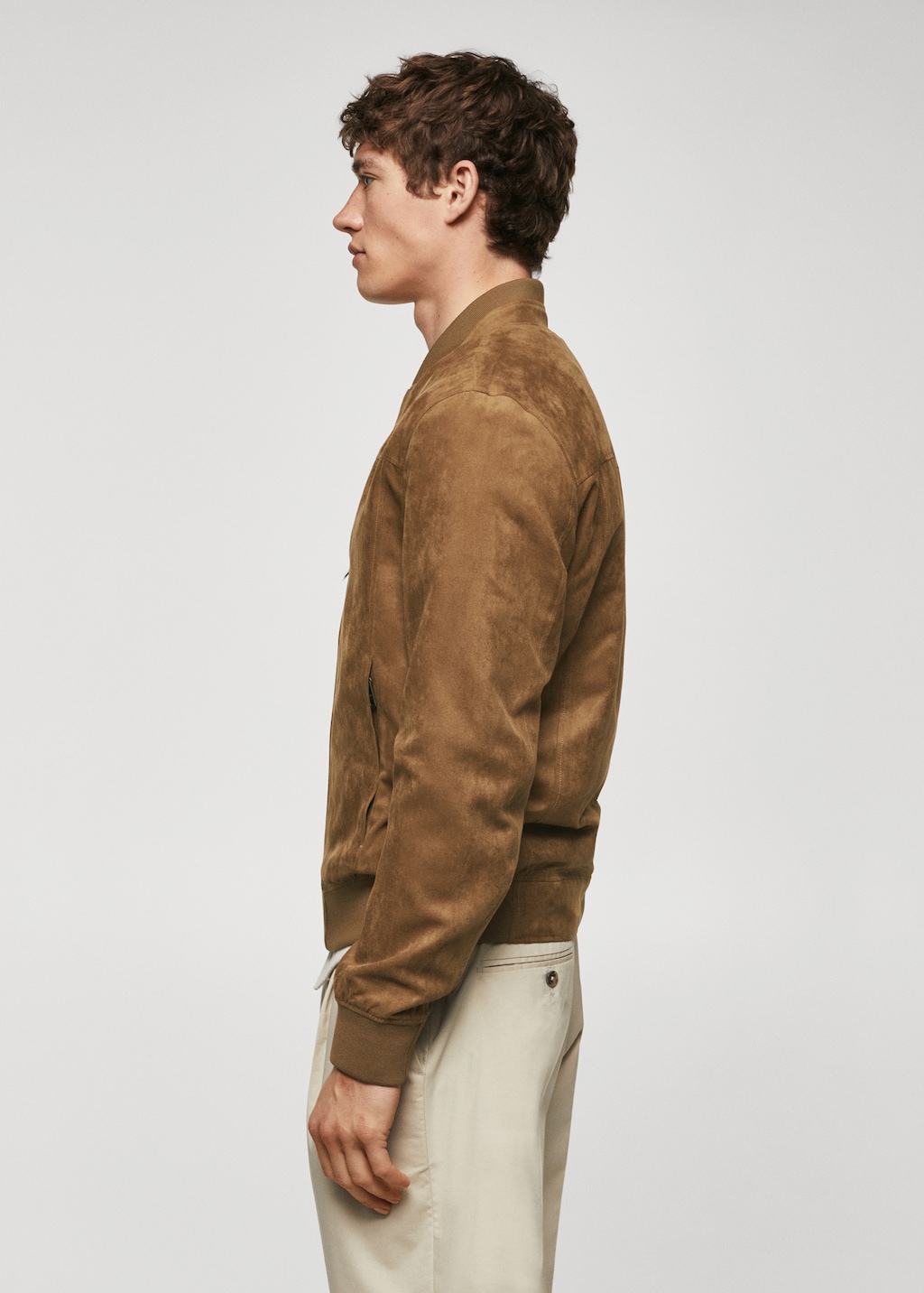 Suede-effect bomber jacket - Details of the article 2