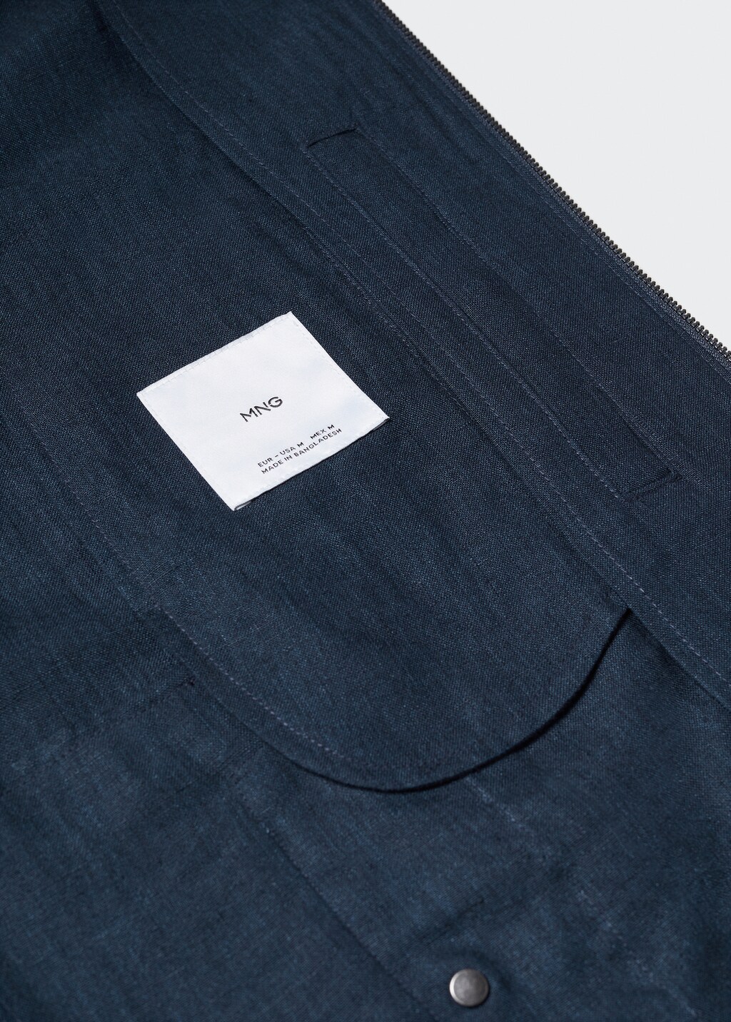 100% linen bomber jacket - Details of the article 8